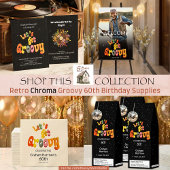 Let's Get Groovy 60th Birthday Party Envelope Seal スクエアシール