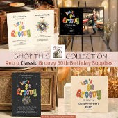 Let's Get Groovy 60th Birthday Party Envelope Seal スクエアシール