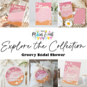 レトログルービーブライダルシャワー, 70sヒッピーデイジー 招待状