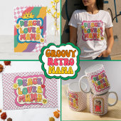 カラフルレトロ グルーヴィーママ名言 タイポグラフィ ヒッピ シェルパブランケット