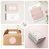 Retro Red And Cream Heart Stripes Bakery Loyalty  名刺