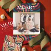 レトロマクシマリスト幾何学金ゴールドクリスマス スタンダードカクテルナプキン