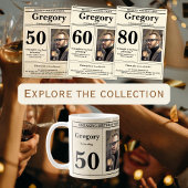 60カスタム番目の誕生日おもしろい引用文レトロ新聞 招待状