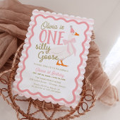 One Silly Goose 1st Birthday Time Capsule Sign ポスター