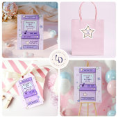 Cute Retro Purple Arcade Game Kids Birthday 招待状