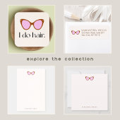 美容師ピンクレトロサングラススススクエア スクエア名刺