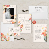 Romantic Blush Painted Floral Wedding Welcome ポスター