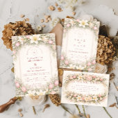 Blush Tulip And Lily Garden Wedding 招待状