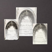 ロマンチックなボホボタニカルアー結婚チーズ エンクロージャーカード (この独立クリエイターのコレクションをカスタマイズ。)