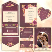 ブルゴーニュのバラボホ写真ウェディング日付を保存 セーブザデート