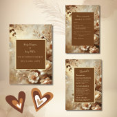 ロマンチックドリーミーフローラブライダルシャワー 招待状