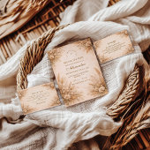 Romantic Fall Floral Bridal Shower 招待状