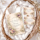 Romantic Fig Orchard Baby Shower 招待状