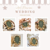 ロマンチックフローラフレーム結婚アールヌーボー セーブザデート