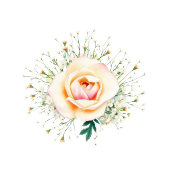 Elegant Cream Floral スクエアシール