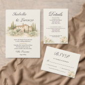 Romantic Tuscan Villa Calligraphy RSVP Card (この独立クリエイターのコレクションをカスタマイズ。)