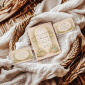 Romantic Literary Floral Bridal Shower サンキューカード