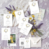 Romantic Simple Yellow Lavender Wreath Flower Girl