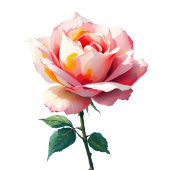 Elegant Pink Minimalist Rose Menu アクリルサイン