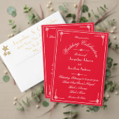 シンプルシックなスクリプトロマンチック結婚レッド紙 スタンダードカクテルナプキン (この独立クリエイターのコレクションをカスタマイズ。テスト)