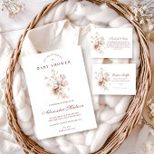 Romantic Spring Floral Baby Shower 招待状