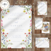 Romantic Spring Wildflower Garden Photo Save Date ポストカード