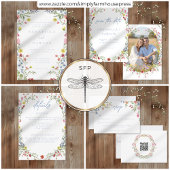 Romantic Spring Wildflower Garden Wedding Photo セーブザデート