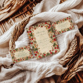 Romantic Strawberry Floral Bridal Shower 招待状