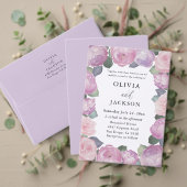 Elegant Pink Rose RSVP Wedding Card (この独立クリエイターのコレクションをカスタマイズ。テスト)