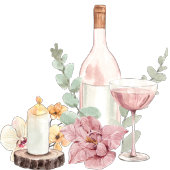 Romantic wedding flowers blooming garden ラウンドシール