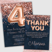 バラ金ゴールドネイビーブルー4th誕生日パーティー