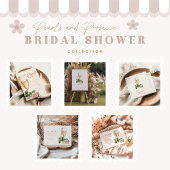 Rose Gold Pearls and Prosecco Bridal Shower サンキューカード