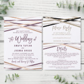 バラ金ゴールドストリーマーサンキュー披露宴カード ポストカード (この独立クリエイターのコレクションをカスタマイズ。)