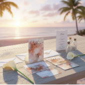 RoseGold Water Color'結婚's Thank You スタンダードカクテルナプキン