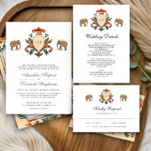 Vintage Crest Elephant Indian Wedding Welcome アクリルサイン