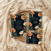 王室のビクトリアン結婚お洒落結婚フローラ 招待状