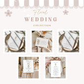 Rustic Blue Floral Garden Wedding 招待状