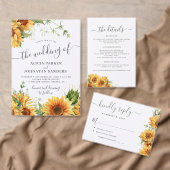 Rustic floral elegant wedding guest details エンクロージャーカード (この独立クリエイターのコレクションをカスタマイズ。)