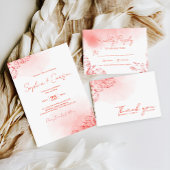 ボホウォー素朴トカラーテラコッタリハーサルディナー 招待状