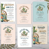 赤面ティール(緑がかった色)ブーツアンドバブリー女性のカーボーイロデオ誕生日 スリム缶クーラー