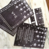 金ゴールド結婚バラの黒板が星の下に 招待状