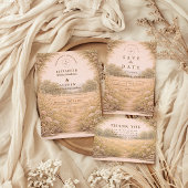 Rustic Countryside Garden Wedding 招待状