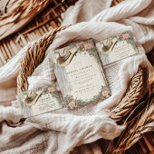 Rustic Cowgirl Hat Floral Bridal Shower 招待状