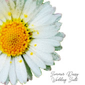 Rustic Daisy Summer Wedding Invitation 招待状