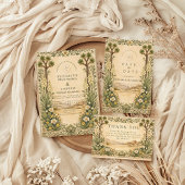 Rustic Desert Botanical Wedding セーブザデート