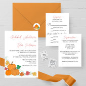 秋素朴結婚の エンクロージャーカード