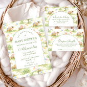 Rustic Farm Animals Pastel Diapper Raffle エンクロージャーカード