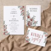 フローラ素朴テラコッタ&リーフ結婚ズ スタンダードカクテルナプキン (この独立クリエイターのコレクションをカスタマイズ。)