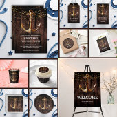 金ゴールド素朴いかりベビーシャワー フェイバーバッグ