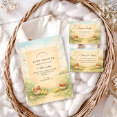 Rustic Hen and Chicks Diapper Raffle エンクロージャーカード